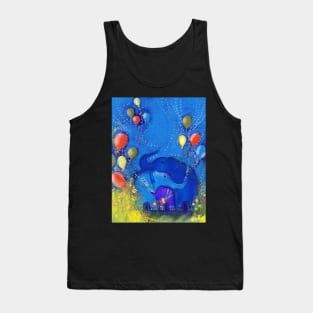 Elephants and Balloons Tank Top